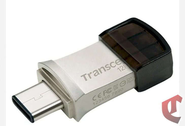 USB Флешка Type-C 128GB Transcend JetFlash 890 Type-A 3.1 Gen 1 (3.0) OTG Silver (TS128GJF890S)